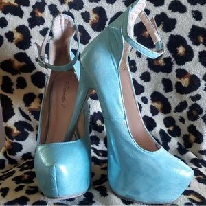 Breckelles baby blue Cinderella heels